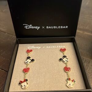 Disney x BAUBLEBAR Mickey Minnie Mouse Rhinestone Earrings New